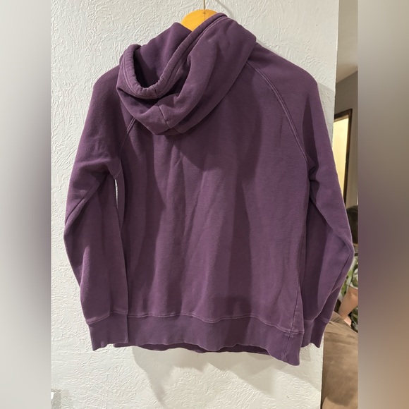 The North Face large logo deep purple spellout pullover hoodie women’s small - Picture 5 of 5
